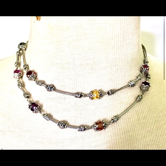 Brighton Jewelry Brighton Silver Crystal Necklace Poshmark